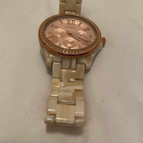 Cecile Multi-Function Rose Dial Horne Acetace Ladies Watch AM4558. - Picture 2 of 6